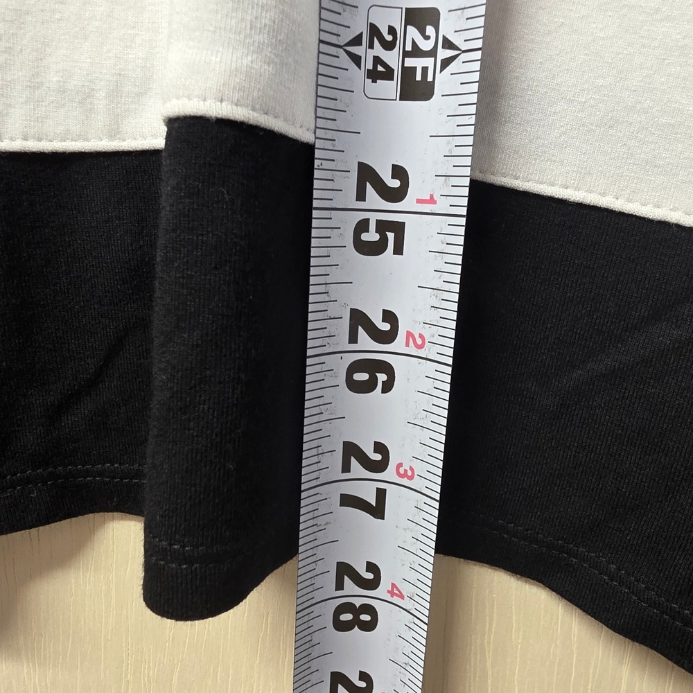 Chicos Zenergy White Black Colorblock Sharkbite Tunic Top Size 2‎ L Large Mens - Picture 5 of 16